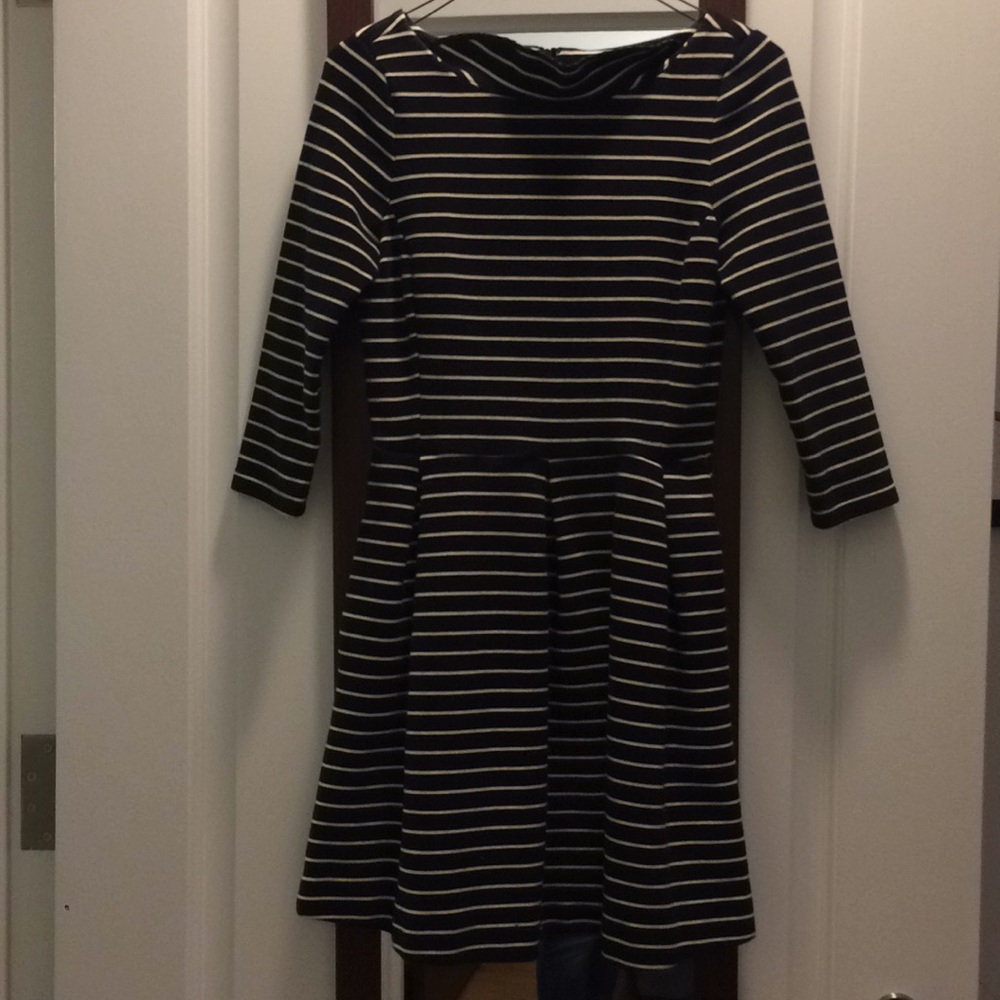 Dress with Pleated Skirt & 3/4 length sleeves